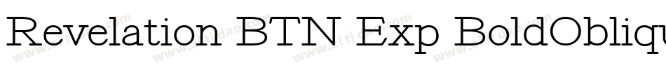 Revelation BTN Exp BoldOblique字体转换